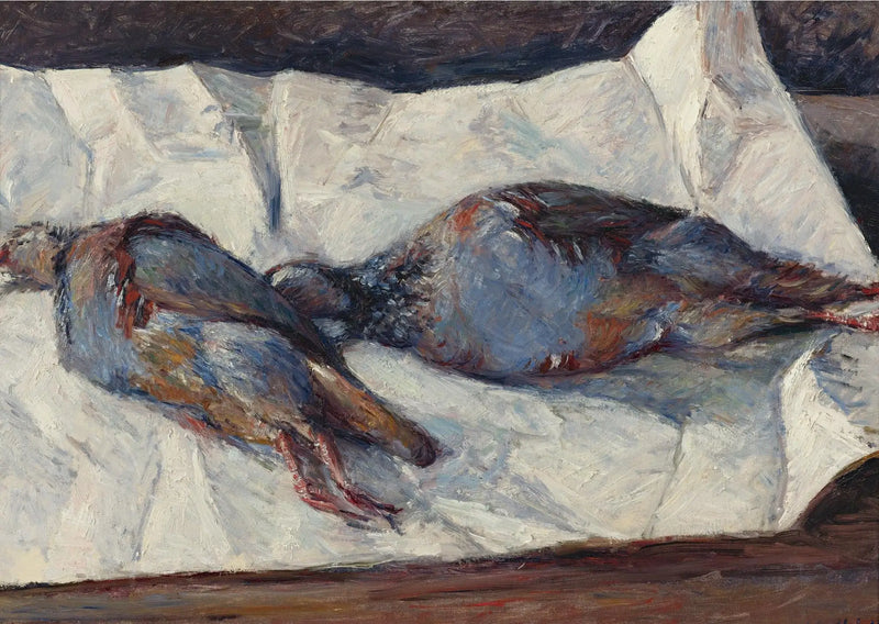 二羽のウズラ - ギュスターヴ・カイユボット