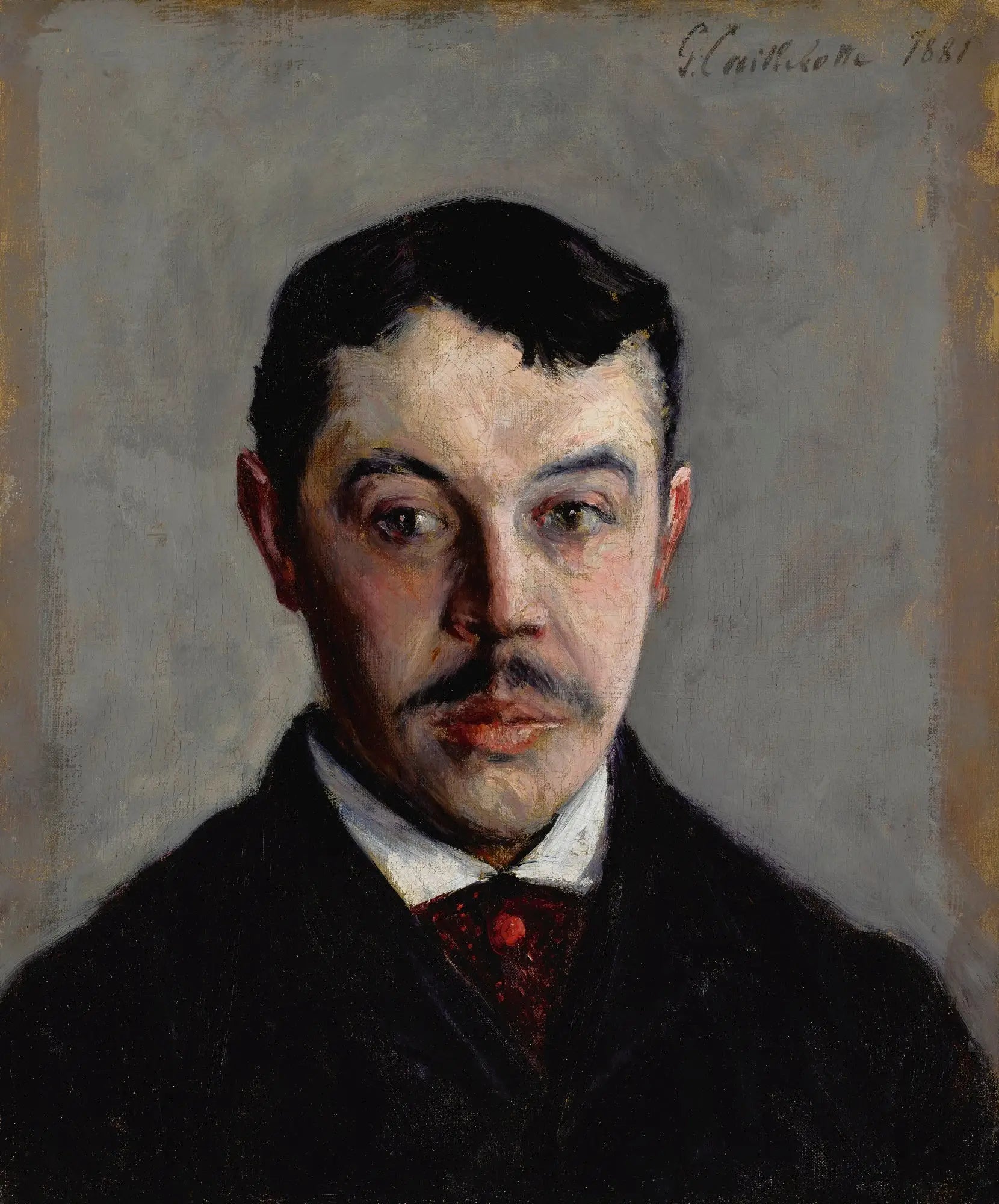 Reproduction du tableau « Portrait d'homme - Gustave Caillebotte » par Alpha Reproduction en peinture à l’huile