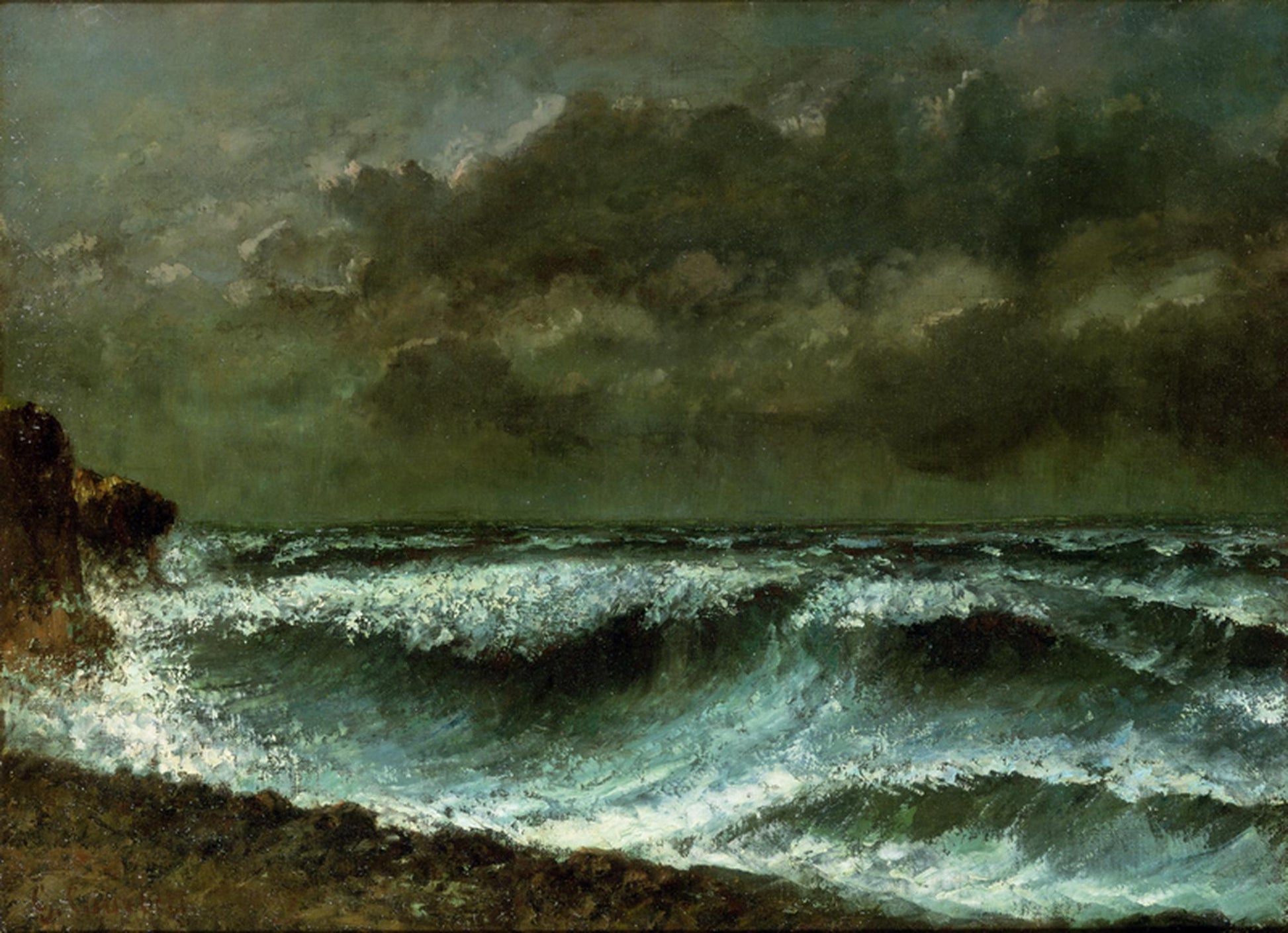 Avant de tempête à l'horizon - Gustave Courbet