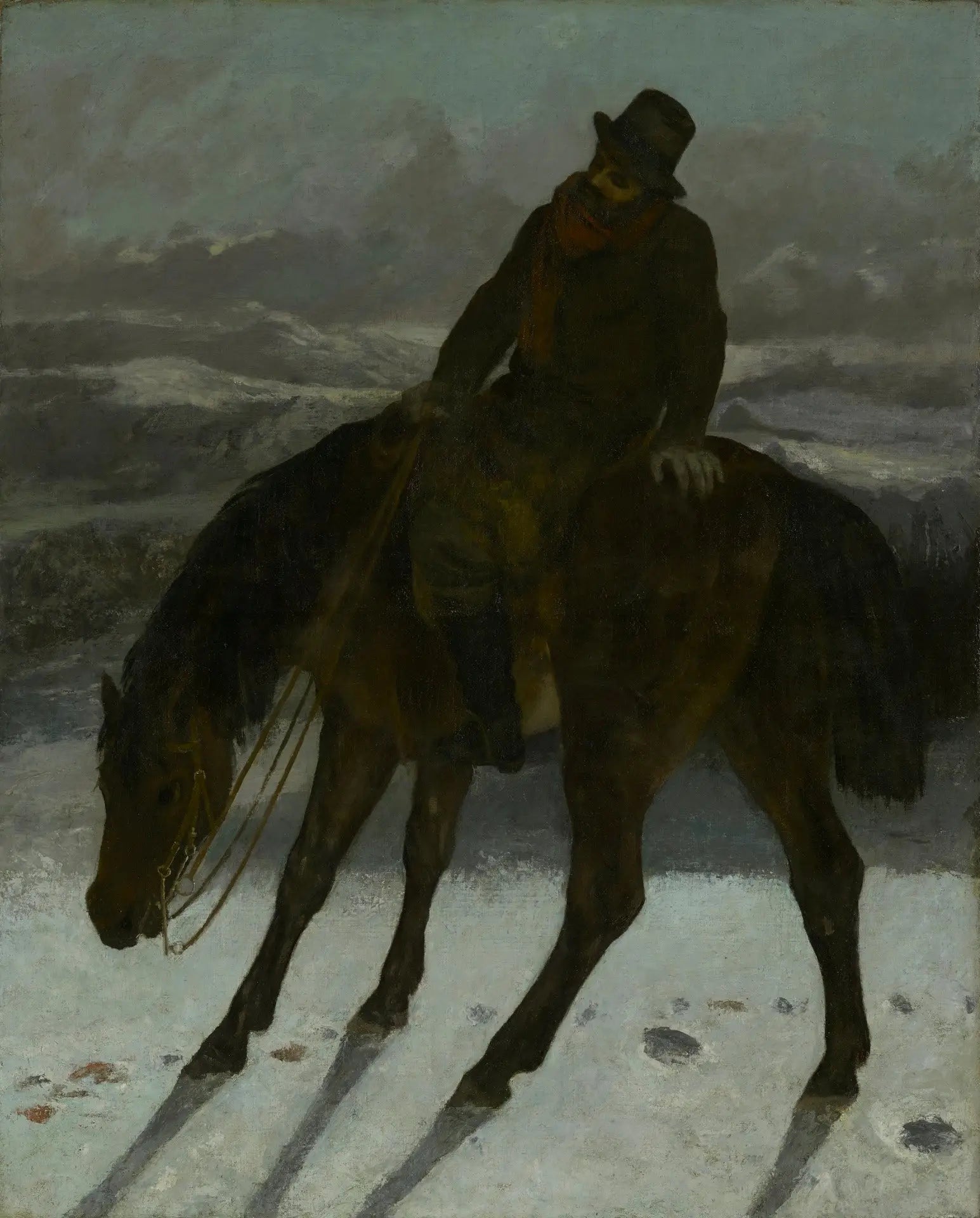 Chasseur à cheval rétrouvant la piste - Gustave Courbet - Alpha Reproduction