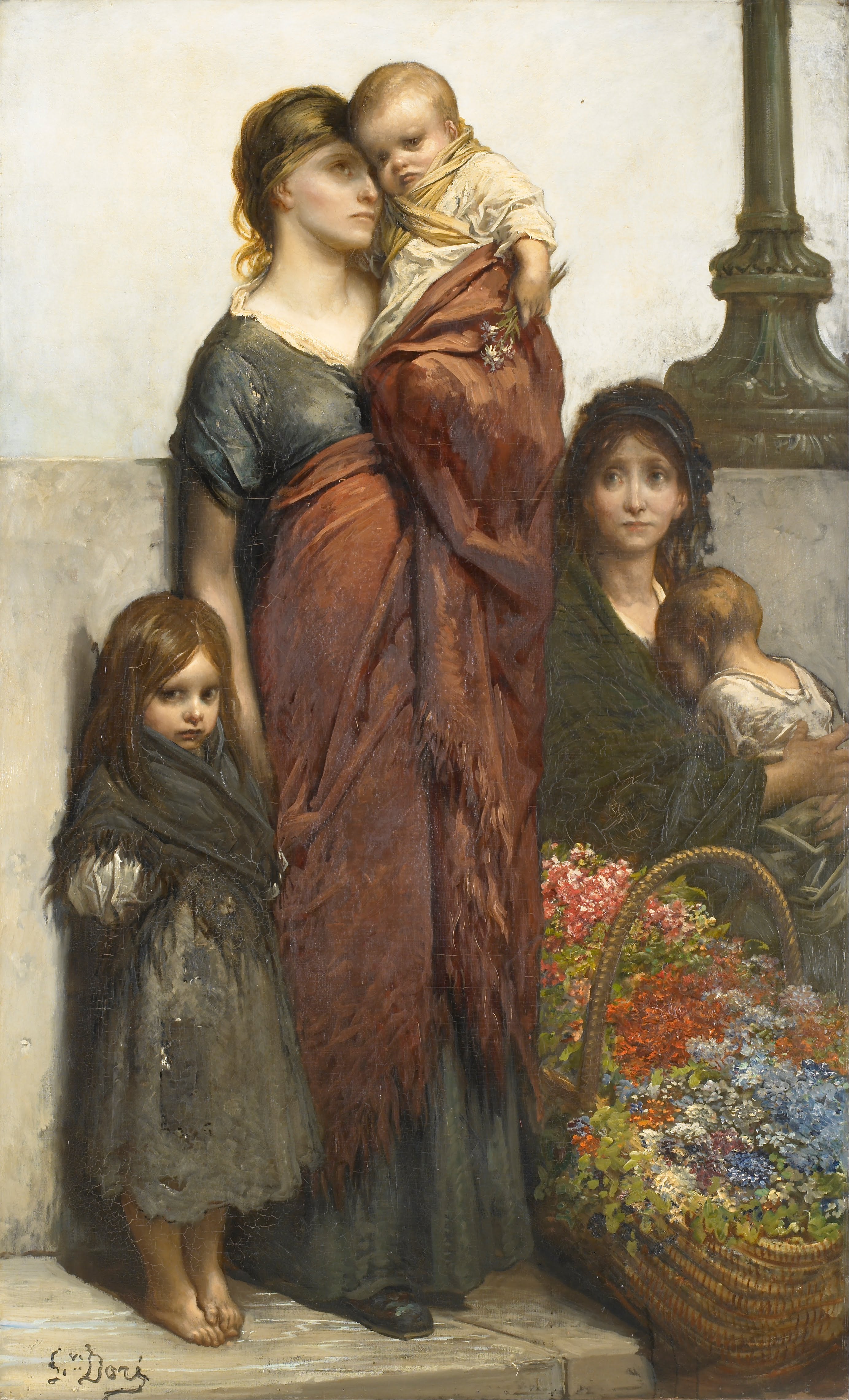 Les vendeurs de fleurs de Londres - Gustave Doré