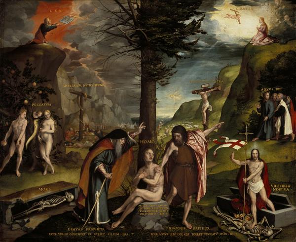 An Allegory of the Old and New Testaments - Hans Holbein le Jeune