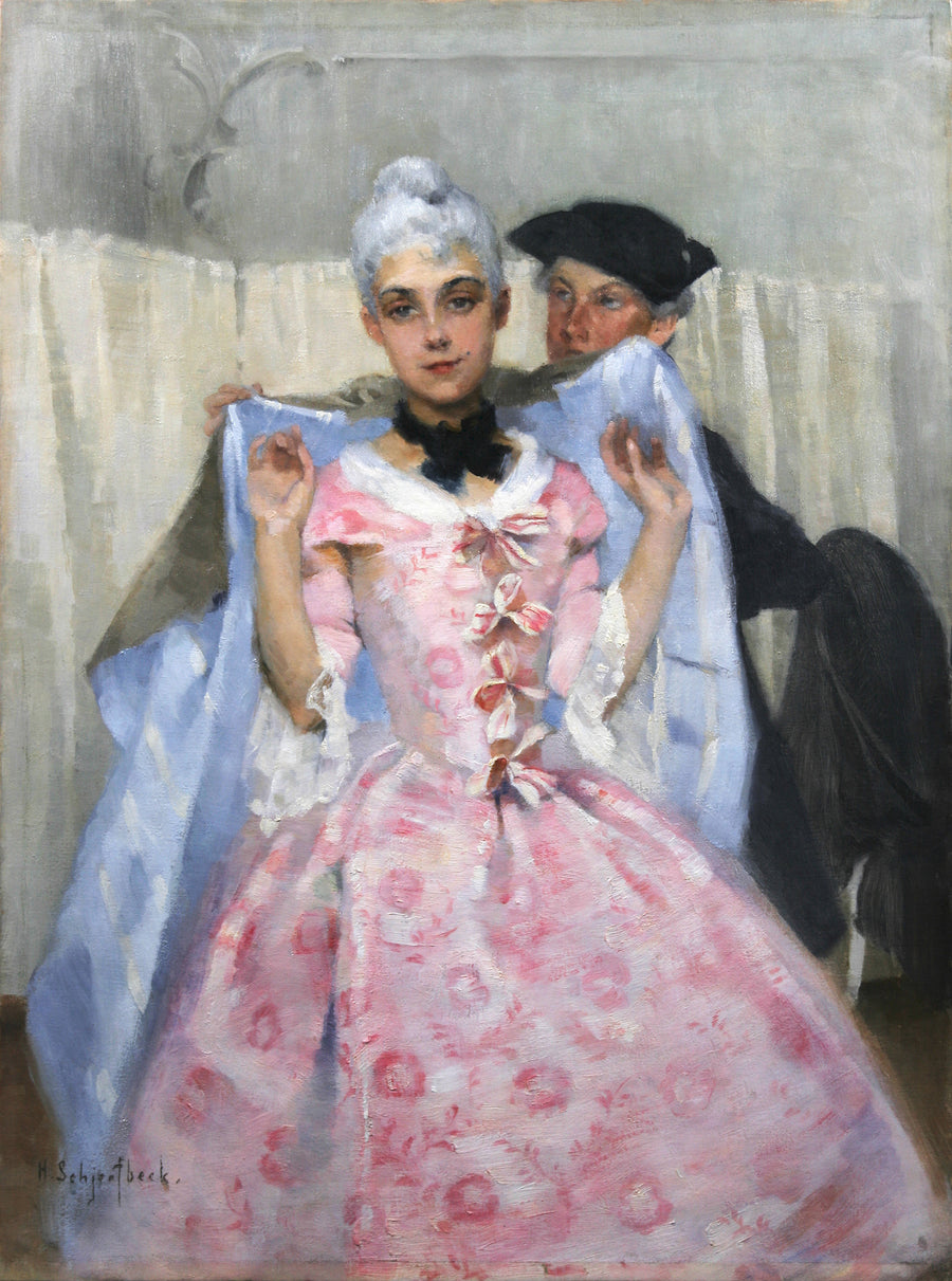Masquerade Picture; Rococo Woman - Helene Schjerfbeck