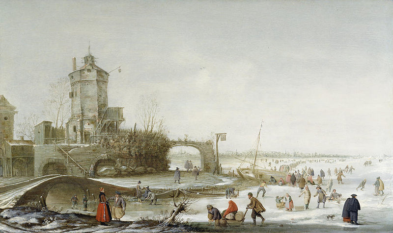 Paysage d'hiver avec des patineurs - Hendrick Avercamp