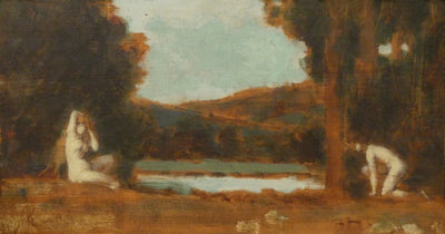 Nymphe surprise se coiffe - Jean-Jacques Henner