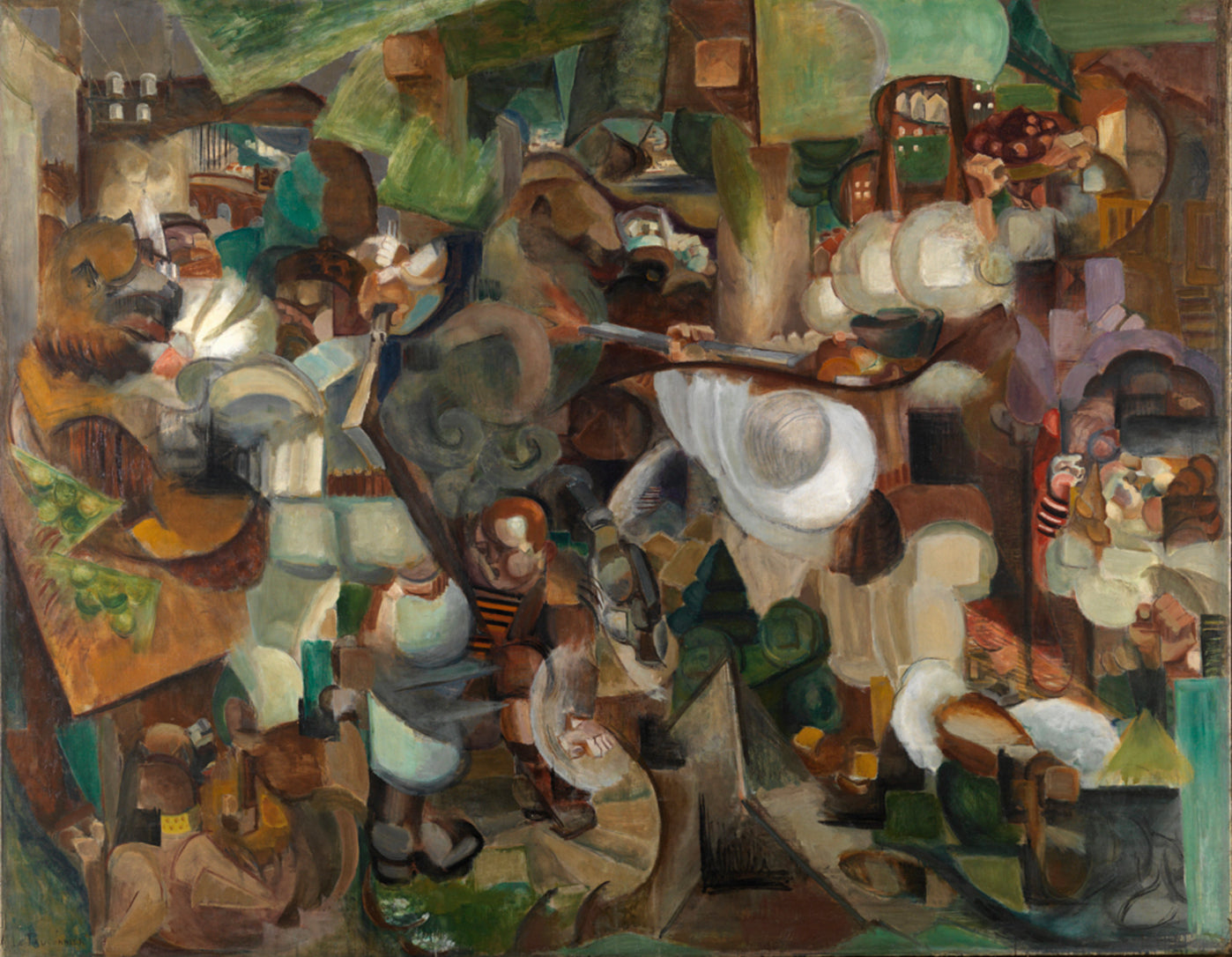 Les Montagnards attaqués par des ours - Henri Le Fauconnier - Alpha Reproduction