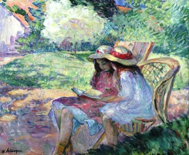 Deux filles en train de lire - Henri Lebasque