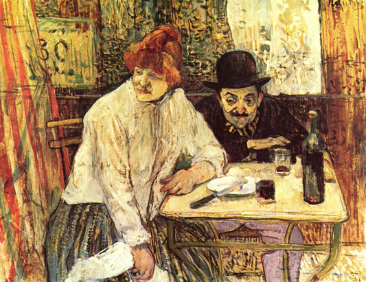 Reproduction du tableau « À la Mie - Henri de Toulouse-Lautrec » par Alpha Reproduction en peinture à l’huile