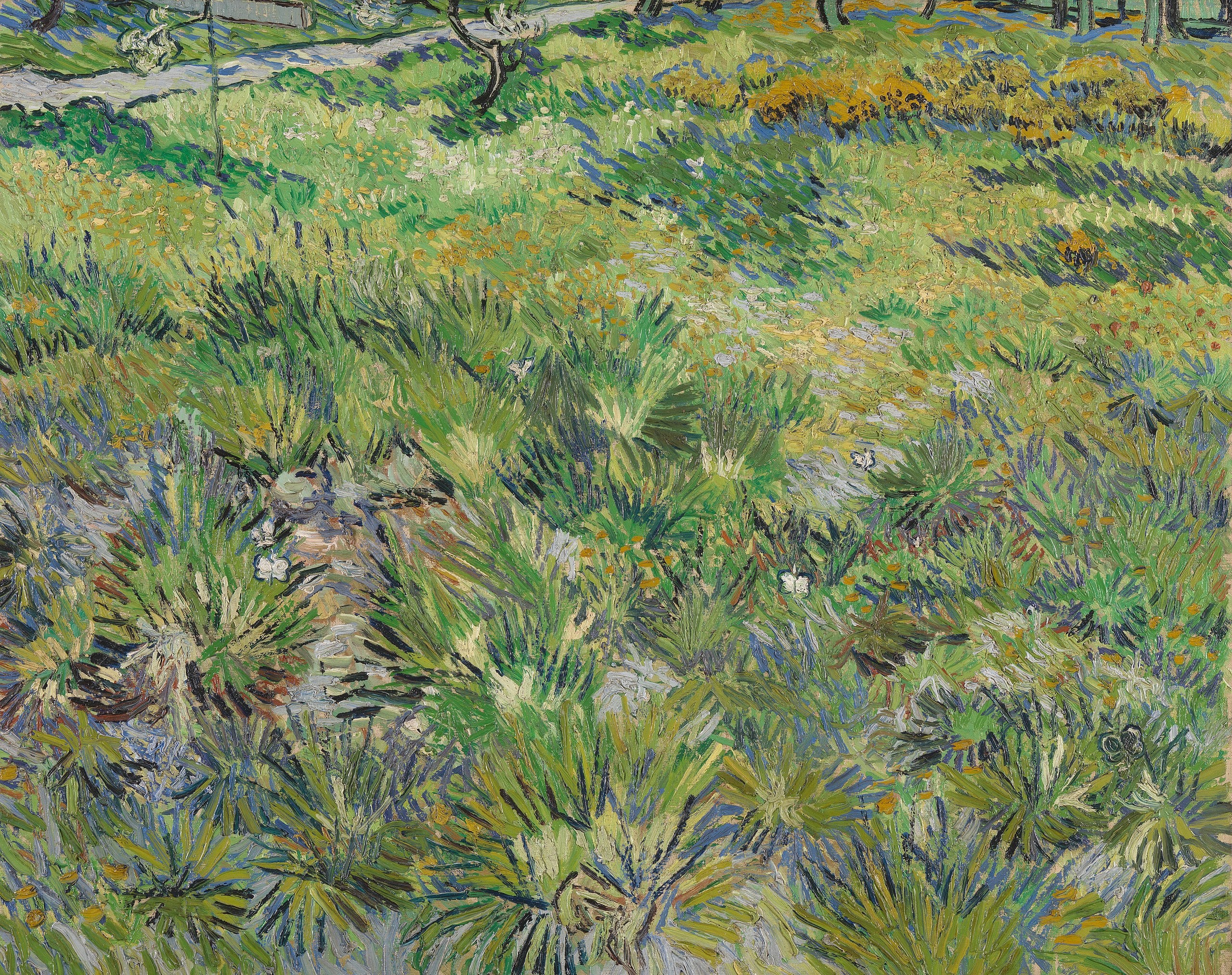 長い草と蝶 - Vincent van Gogh