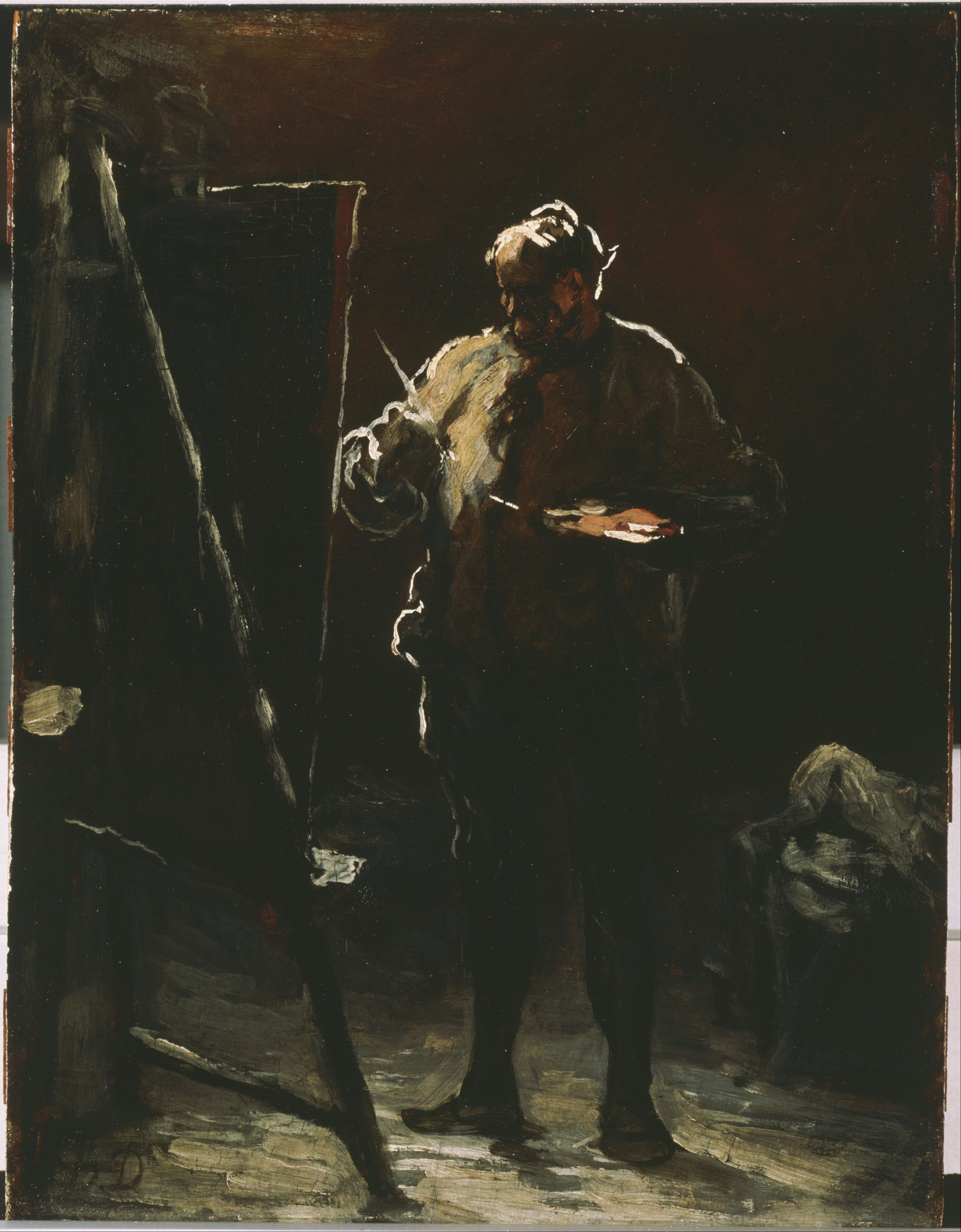 Le peintre à son chevalet - Honoré Daumier