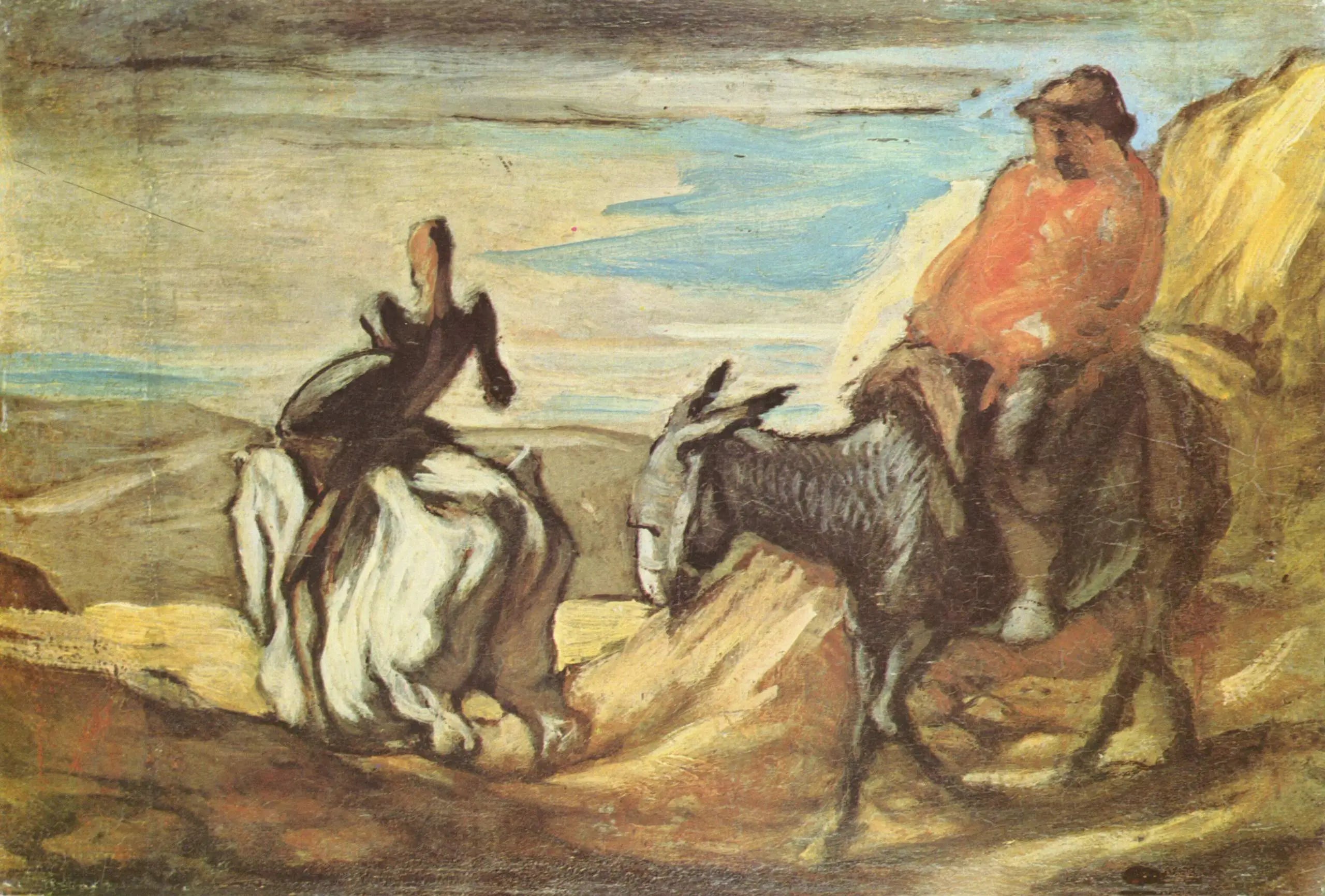 Don Quichotte et Sancho Panca dans les montagnes - Honoré Daumier - Alpha Reproduction
