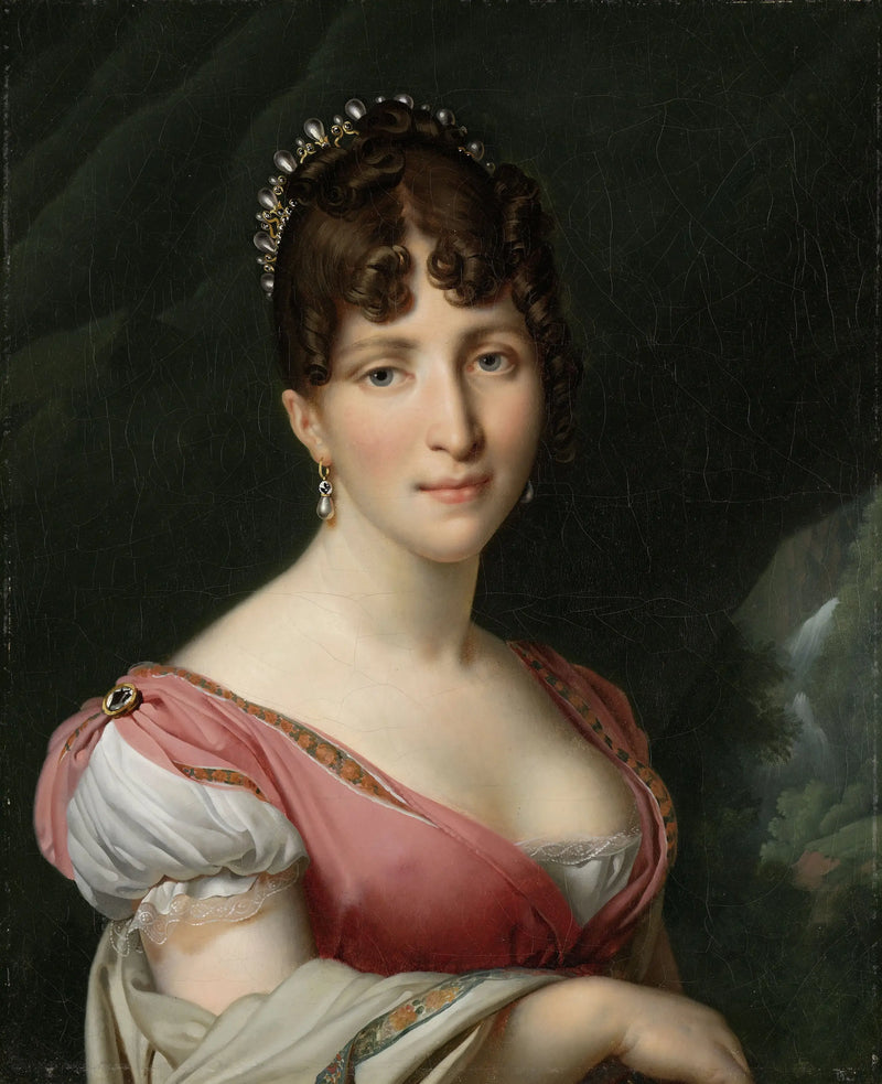 ホランダ王妃オルタンス・ド・ボーアルネの肖像 - アンヌ＝ルイ・ジロデ

Source:
Portrait d'Hortense de Beauharnais, reine de Hollande - Anne-Louis Girodet