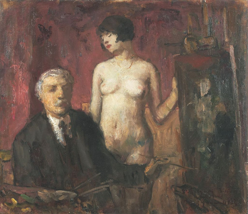 Autoportrait avec un modèle - Béla Iványi-Grünwald