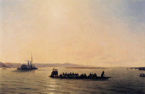 Alexandre II traversant le Danube - Ivan Aïvazovski