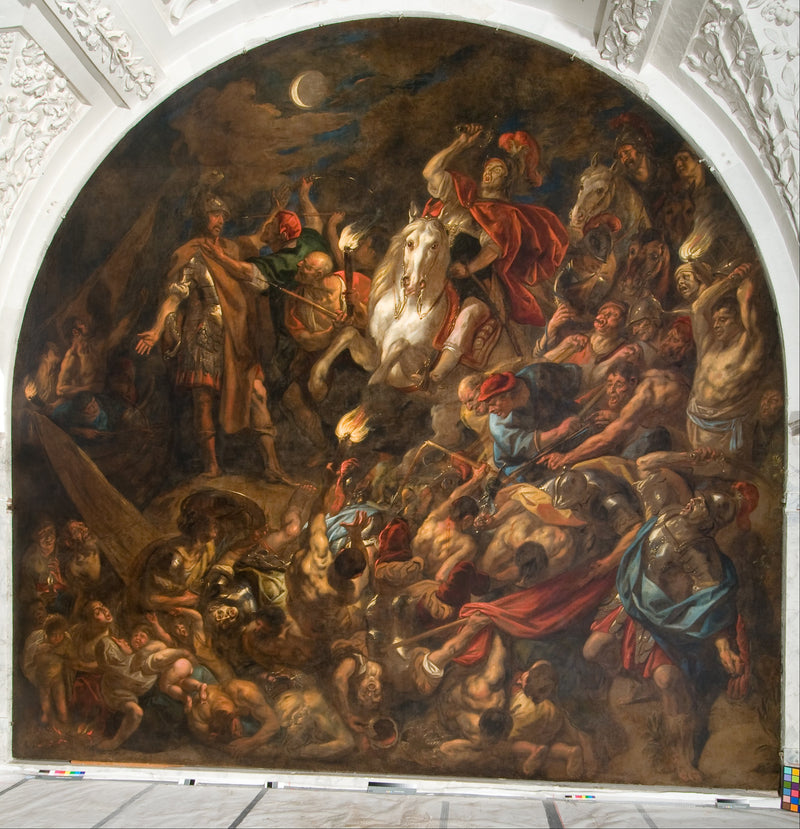 Un camp romain attaqué la nuit - Jacob Jordaens