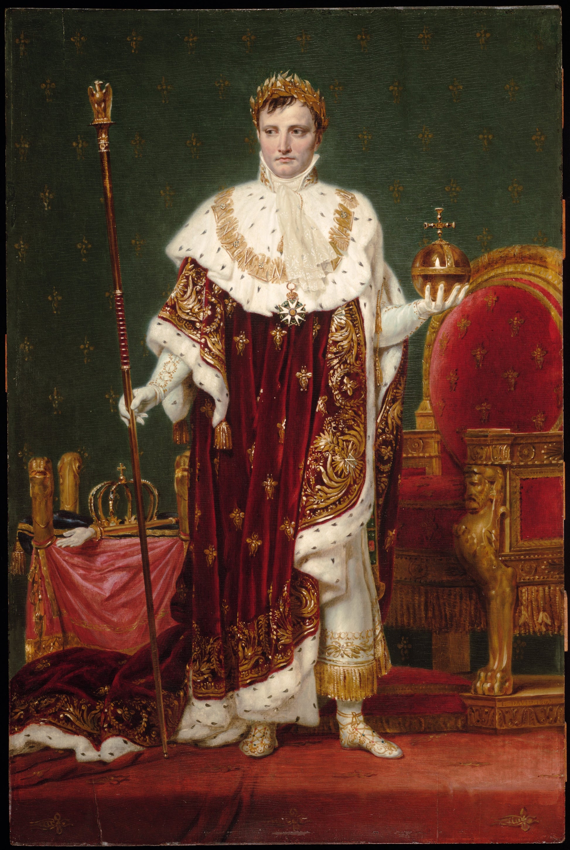 Reproduction du tableau « Napoléon Ier en habits impériaux - Jacques-Louis David » par Alpha Reproduction en peinture à l’huile