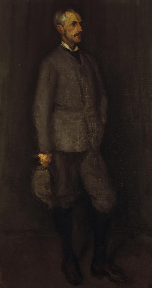 Reproduction du tableau « Arrangement en gris et vert. Portrait de John James Cowan (1846 - 1936) - James Abbott McNeill Whistler » par Alpha Reproduction en peinture à l’huile