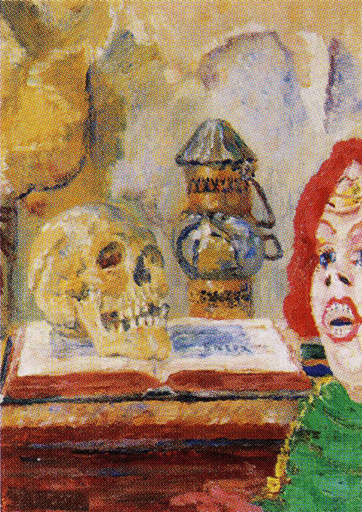 Book, Mask and Skull - James Ensor