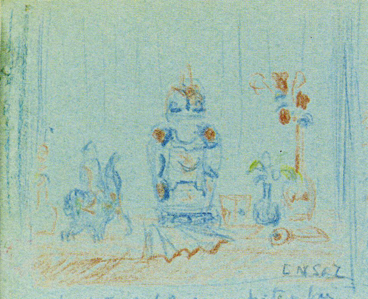 花の多いシノワズリ - James Ensor