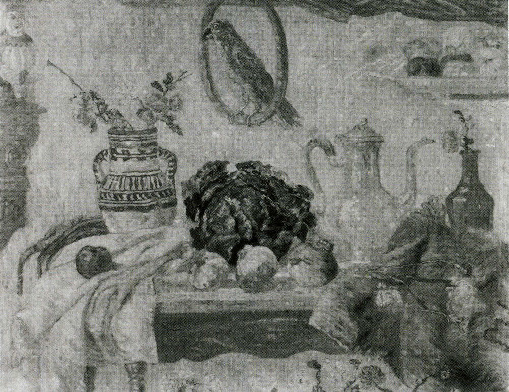 Still Life with Vegetables and Parrot - James Ensor