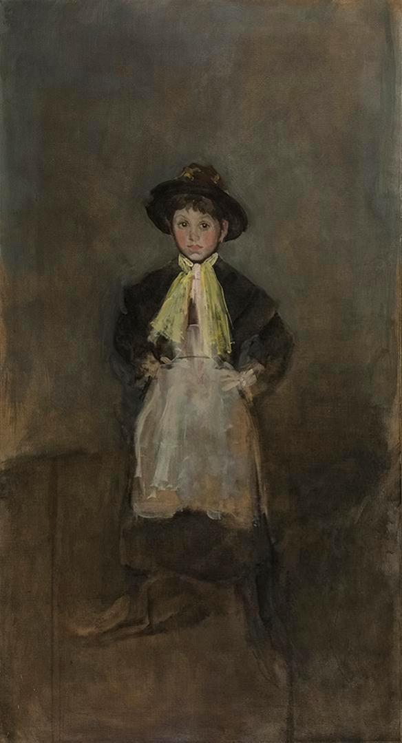Reproduction du tableau « La fille de Chelsea - James Abbott McNeill Whistler » par Alpha Reproduction en peinture à l’huile