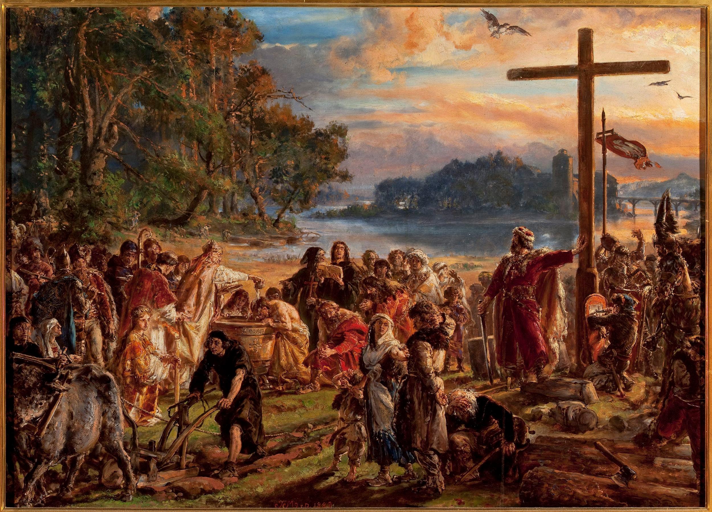 Christianisation de la Pologne 966 après JC. - Jan Matejko