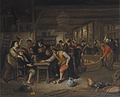 Le combat de coqs - Jan Steen