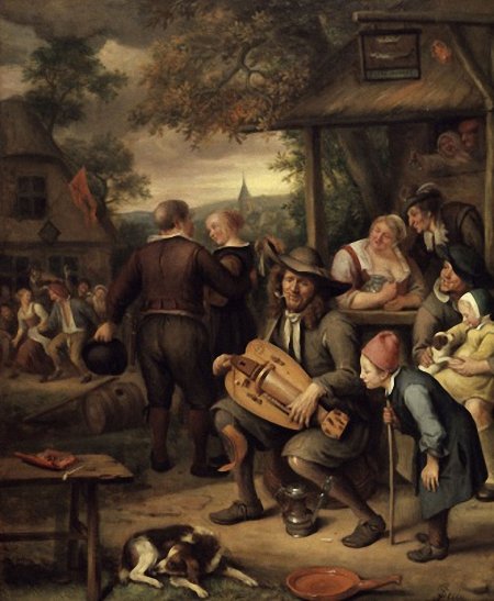 L'homme à la vielle à roue - Jan Steen