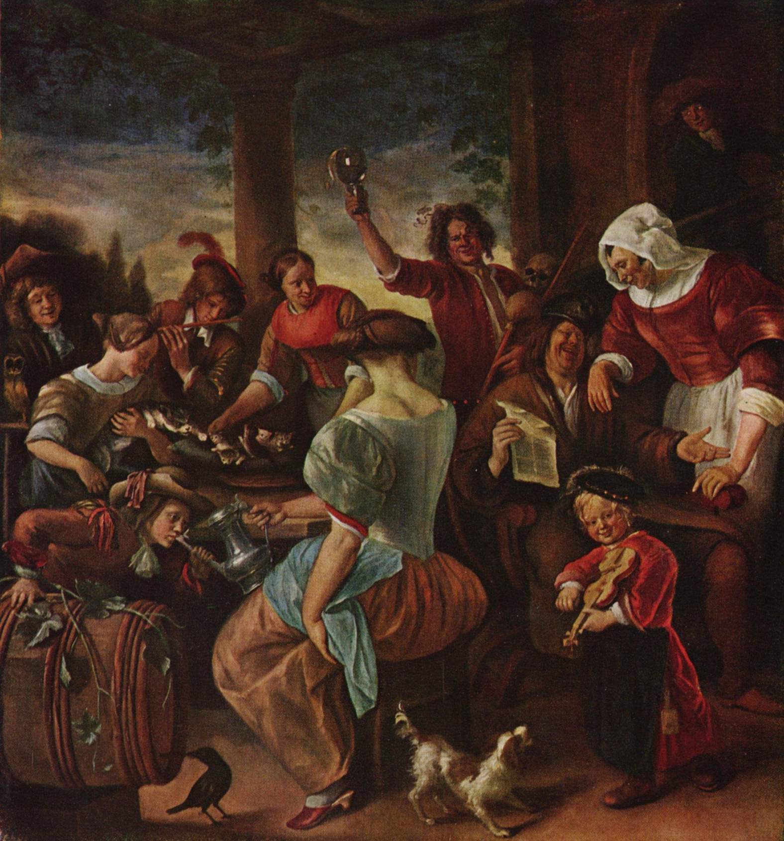 La joyeuse famille avec des chats - Jan Steen