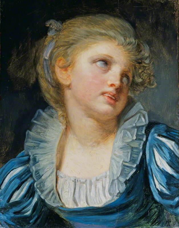 Fille en robe bleue - Jean-Baptiste Greuze - Alpha Reproduction