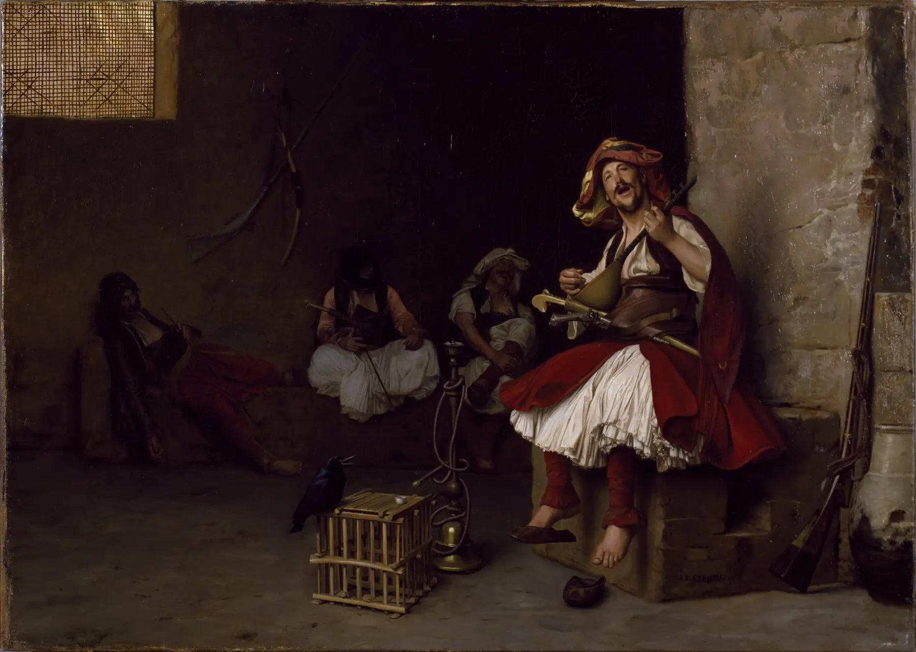 Reproduction du tableau « Bachi-bouzouk chantant - Jean-Léon Gérôme » par Alpha Reproduction en peinture à l’huile