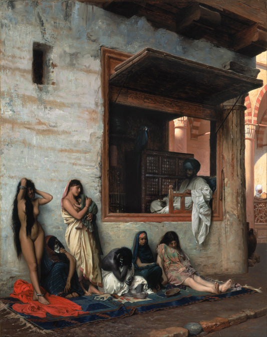 Reproduction du tableau « Vente d'esclaves au Caire - Jean-Léon Gérôme » par Alpha Reproduction en peinture à l’huile
