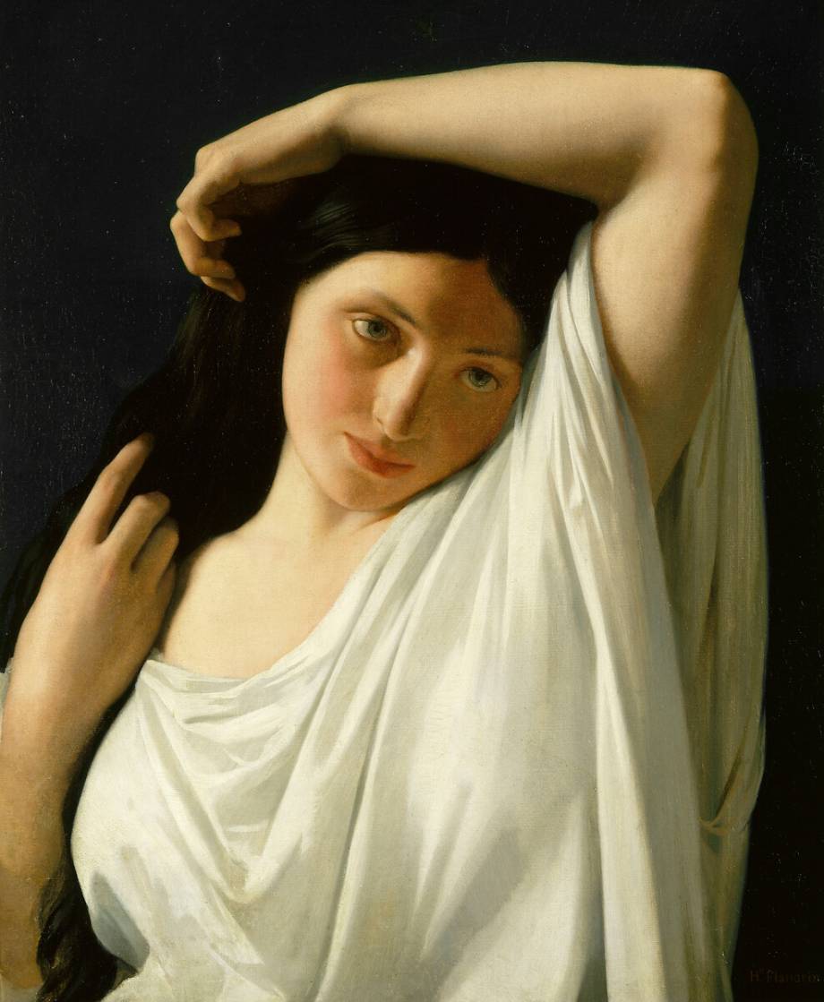胸像の若い女性 – Hippolyte Flandrin