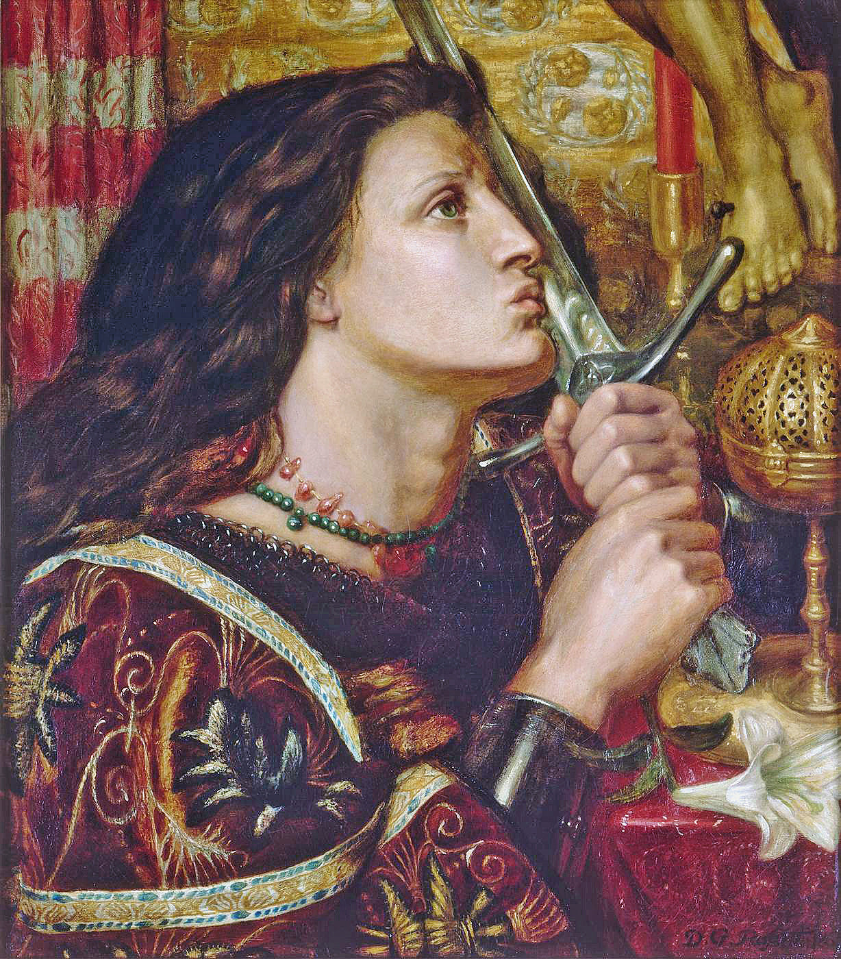 Jeanne d’Arc embrassant l’épée de la Délivrance - Dante Gabriel Rossetti - Alpha Reproduction