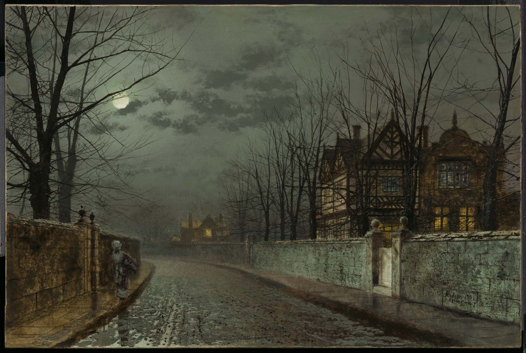 Vieille maison anglaise au clair de lune - John Atkinson Grimshaw