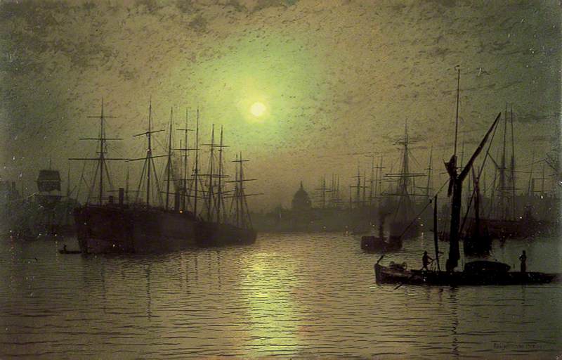 Tombée de la nuit sur la Tamise - John Atkinson Grimshaw