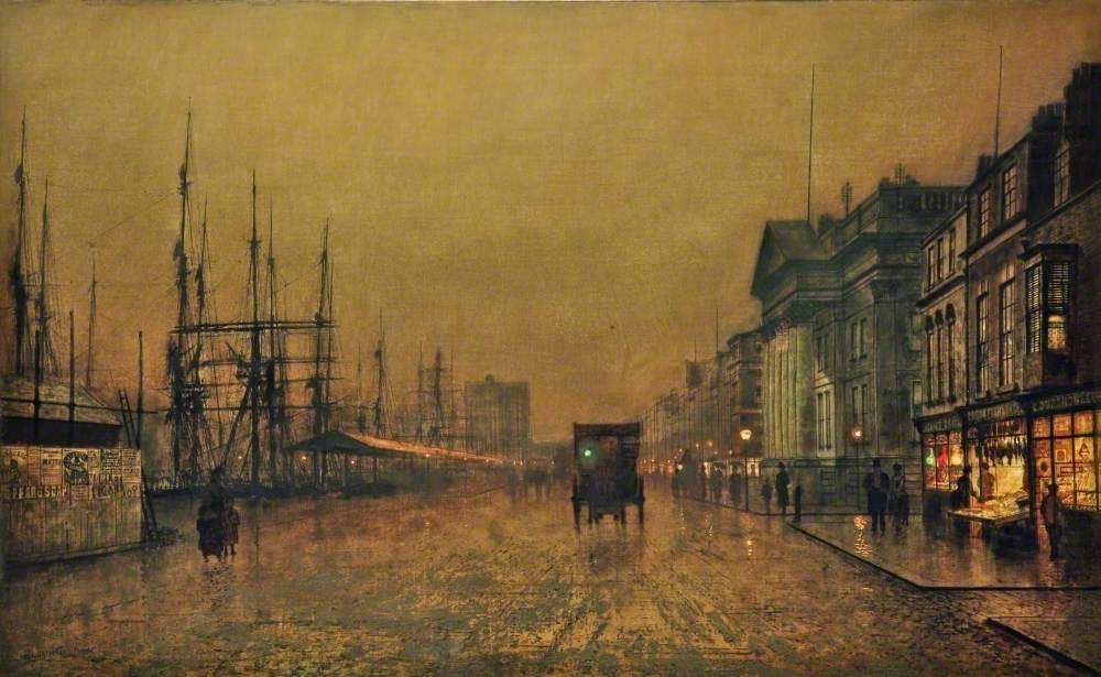 La douane de Liverpool, vue vers le nord - John Atkinson Grimshaw