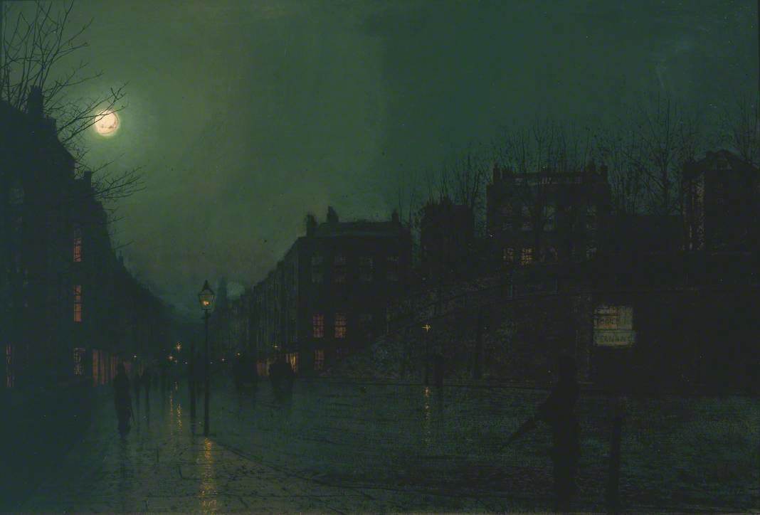 Vue de Heath Street la nuit - John Atkinson Grimshaw