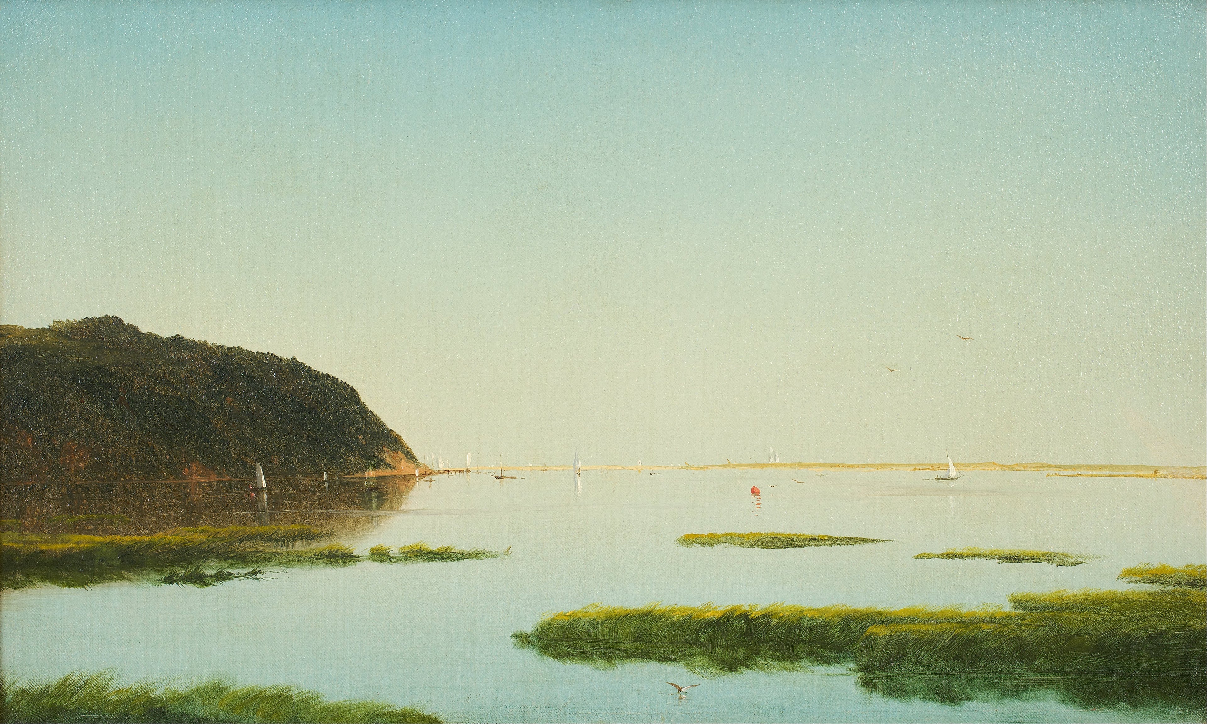 Vue sur la rivière Shrewsbury, New Jersey - John Frederick Kensett