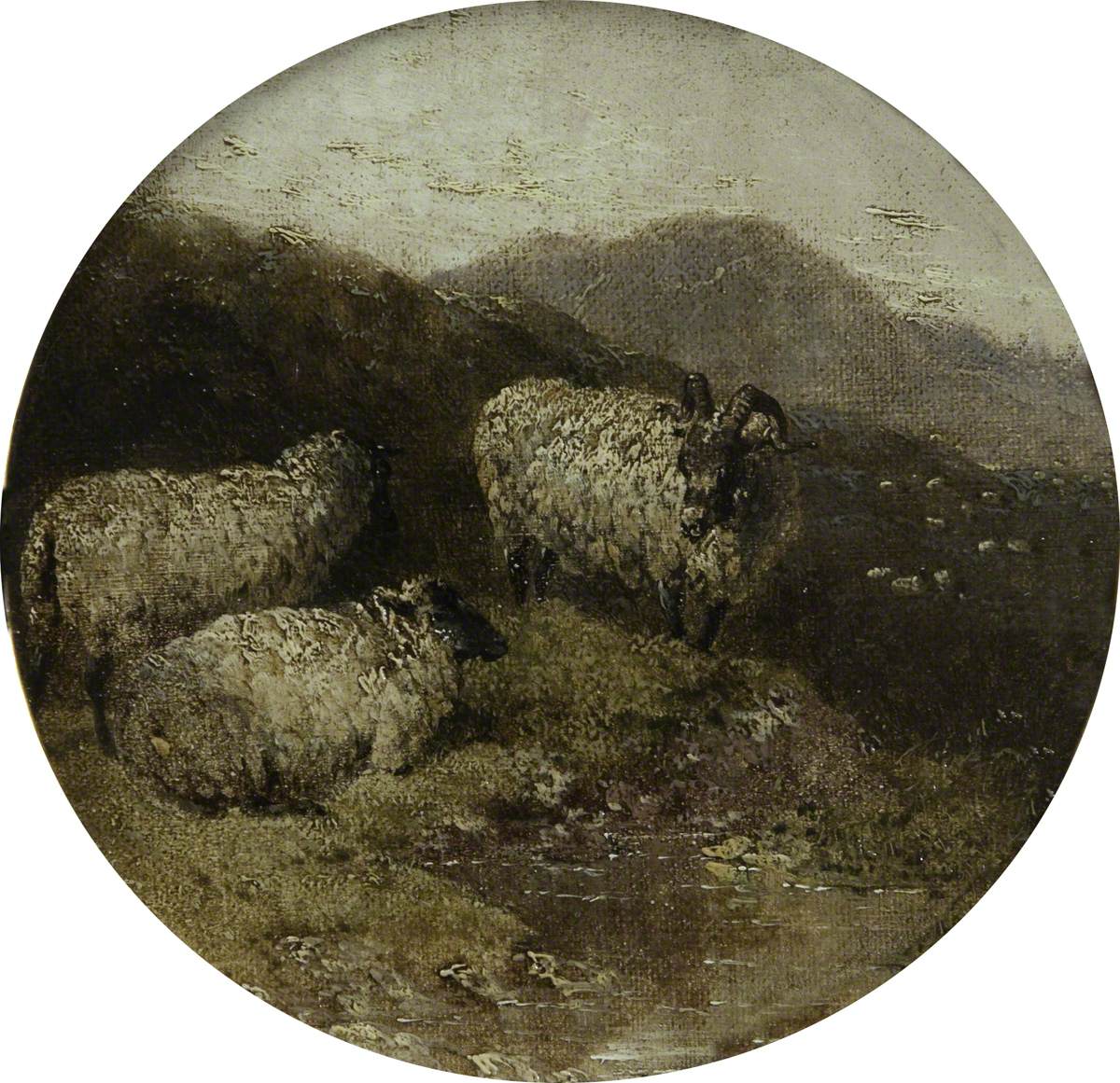 Huit scènes de ferme circulaires : les moutons - John Frederick Herring, Sr.