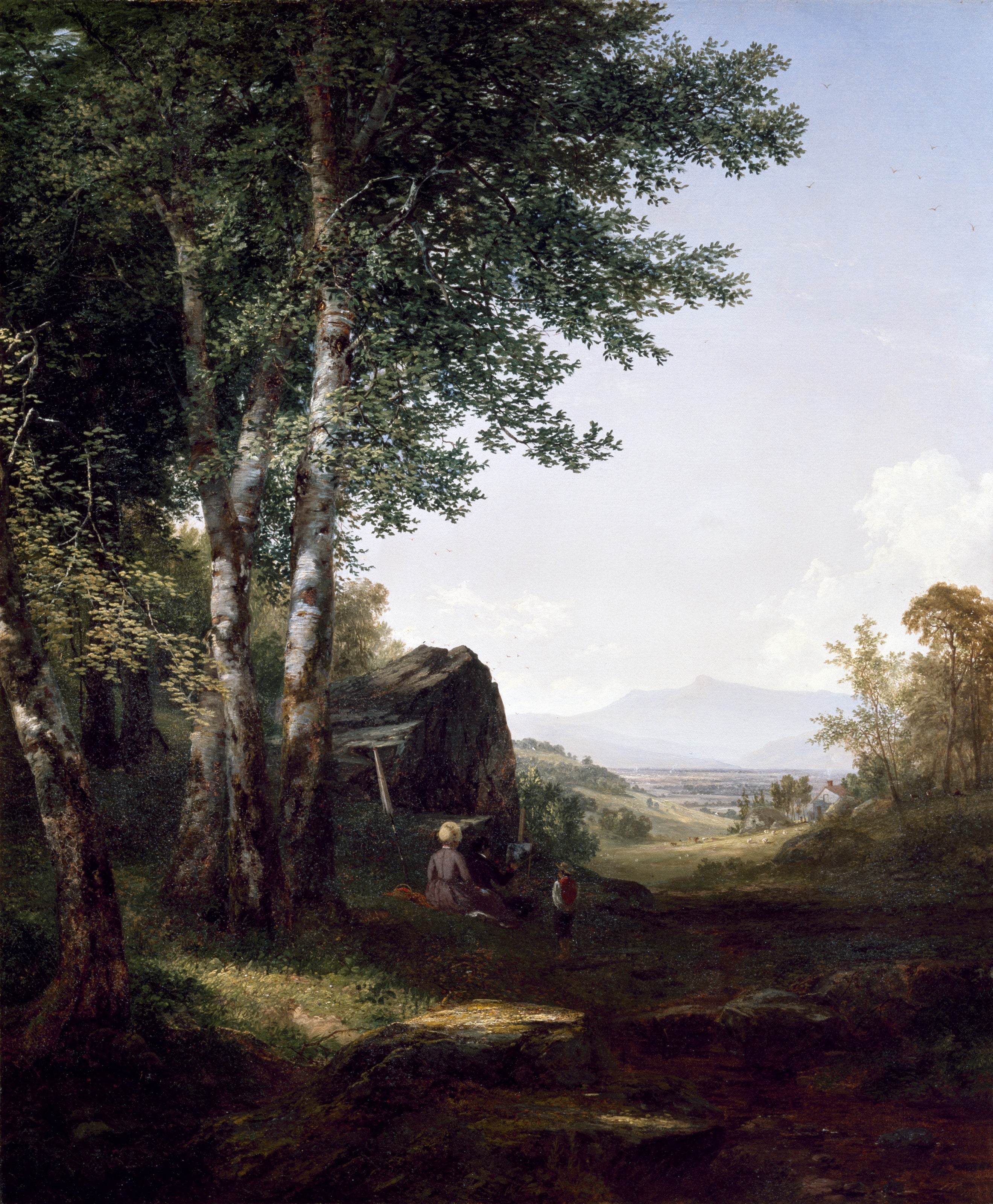 Vue lointaine de la montagne Mansfield, Vermont - John Frederick Kensett