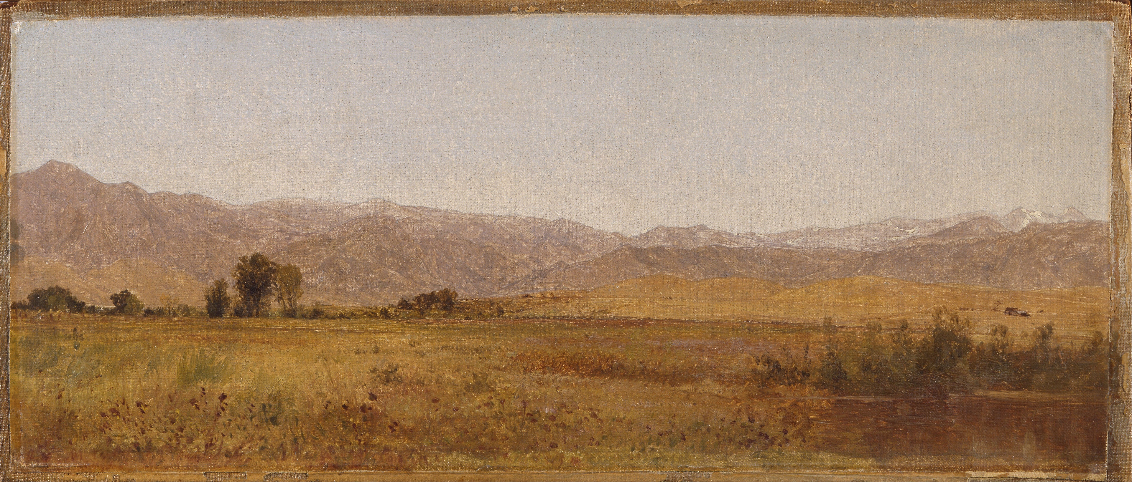 Chaîne enneigée et contreforts de la vallée de Valmo - John Frederick Kensett