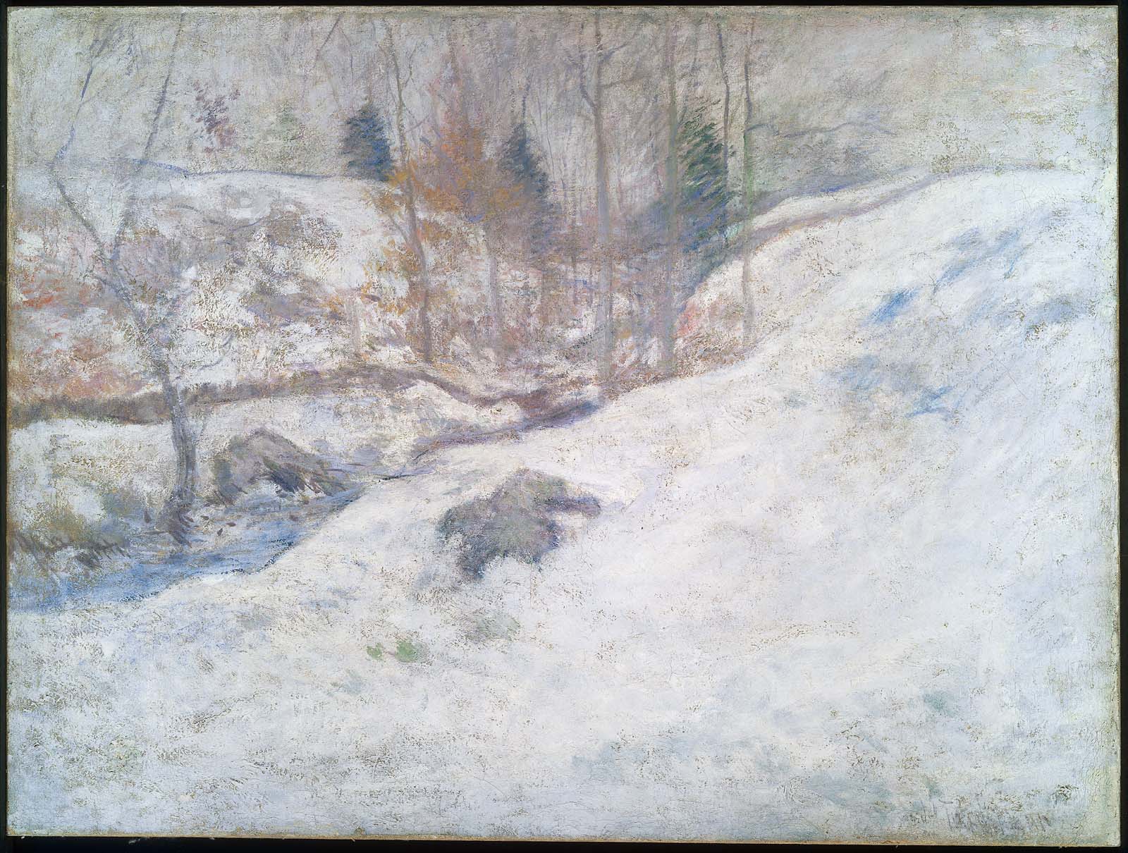 Ruisseau en hiver - John Henry Twachtman