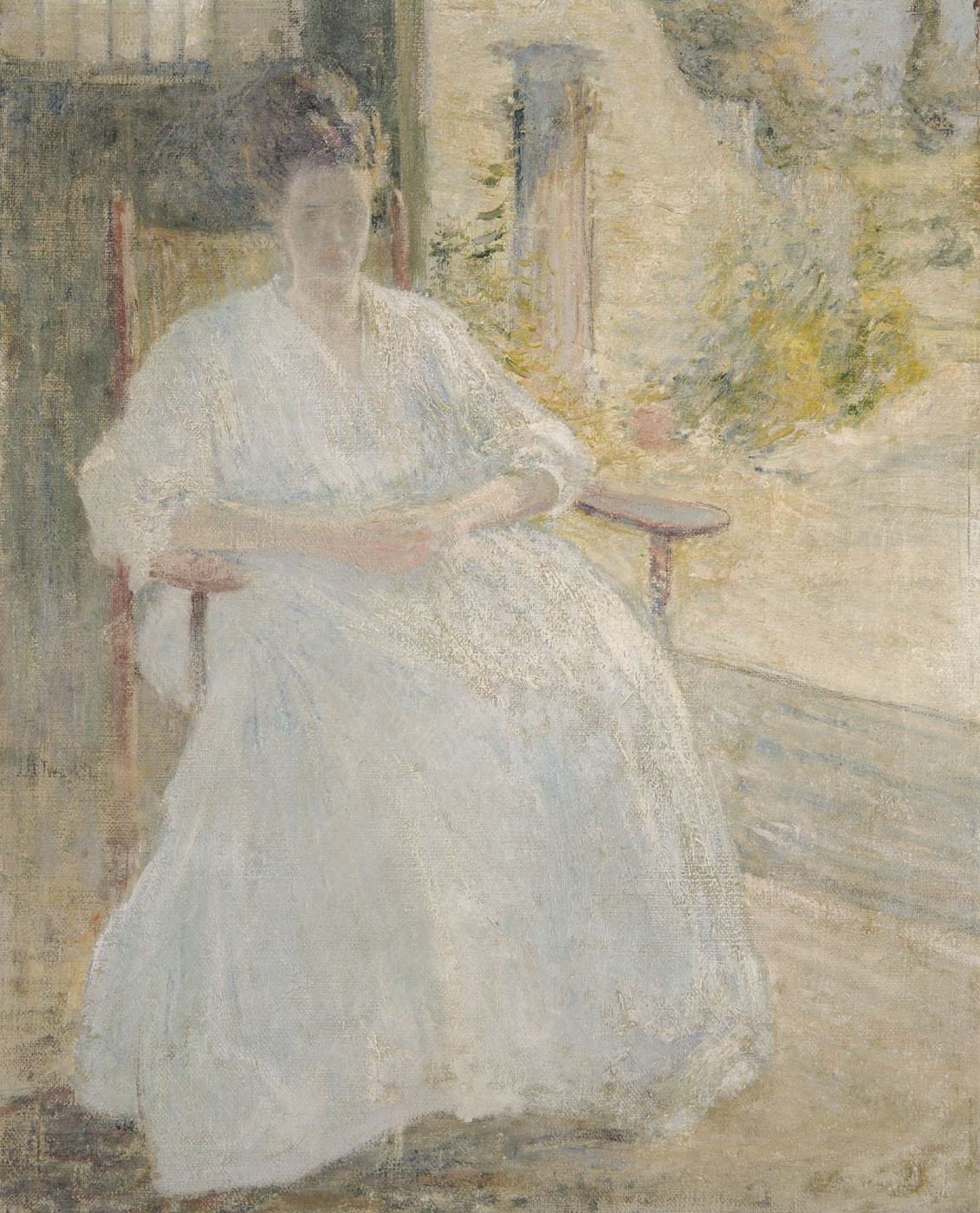 Figure au soleil (épouse de l'artiste) - John Henry Twachtman