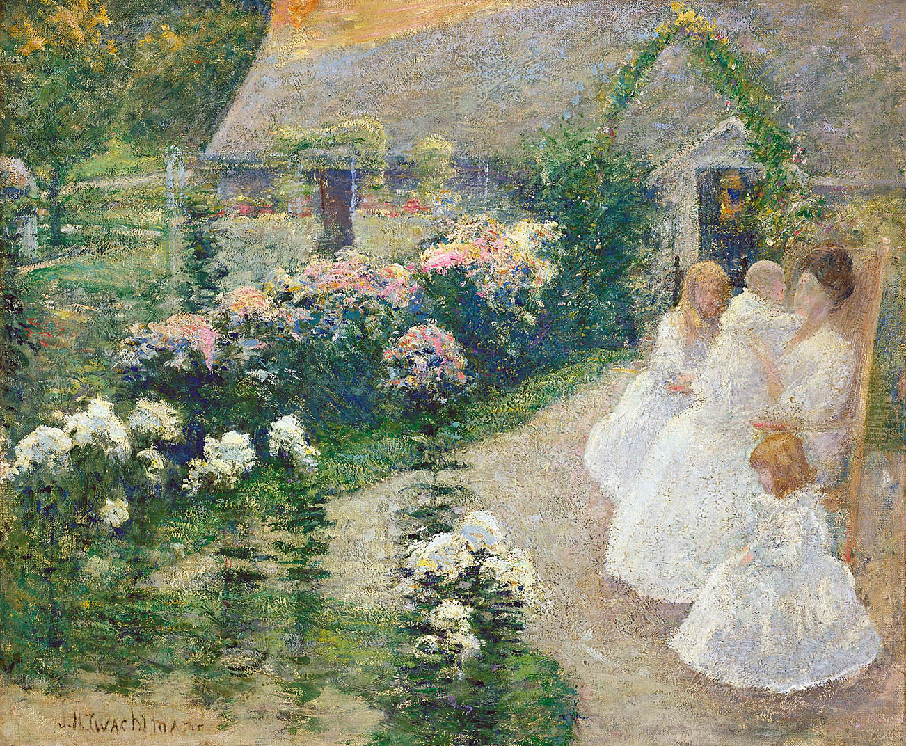 Sur la terrasse - John Henry Twachtman