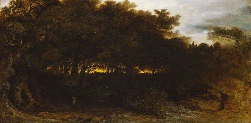 Crépuscule dans les bois - John Martin