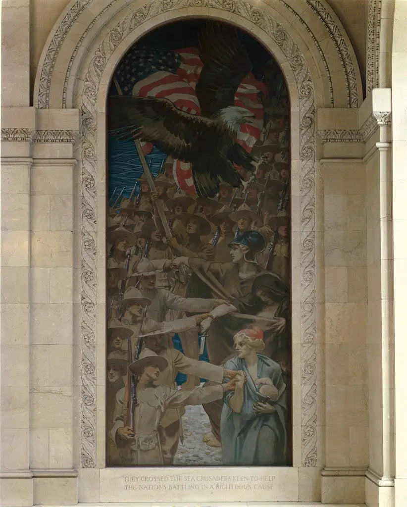 Reproduction du tableau « Entrer en guerre - John Singer Sargent » par Alpha Reproduction en peinture à l’huile