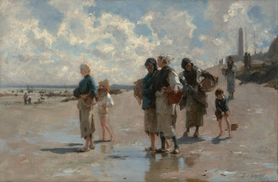 Reproduction du tableau « Pêche aux huîtres à Cancale - John Singer Sargent » par Alpha Reproduction en peinture à l’huile
