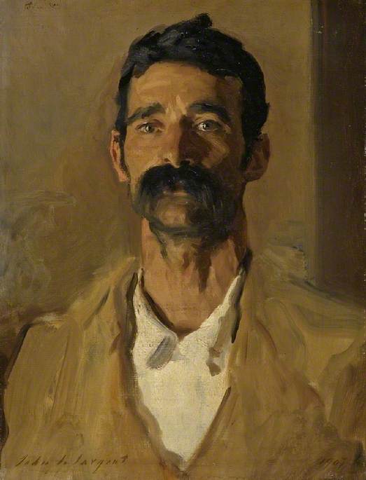 Reproduction du tableau « Étude d'un paysan sicilien - John Singer Sargent » par Alpha Reproduction en peinture à l’huile