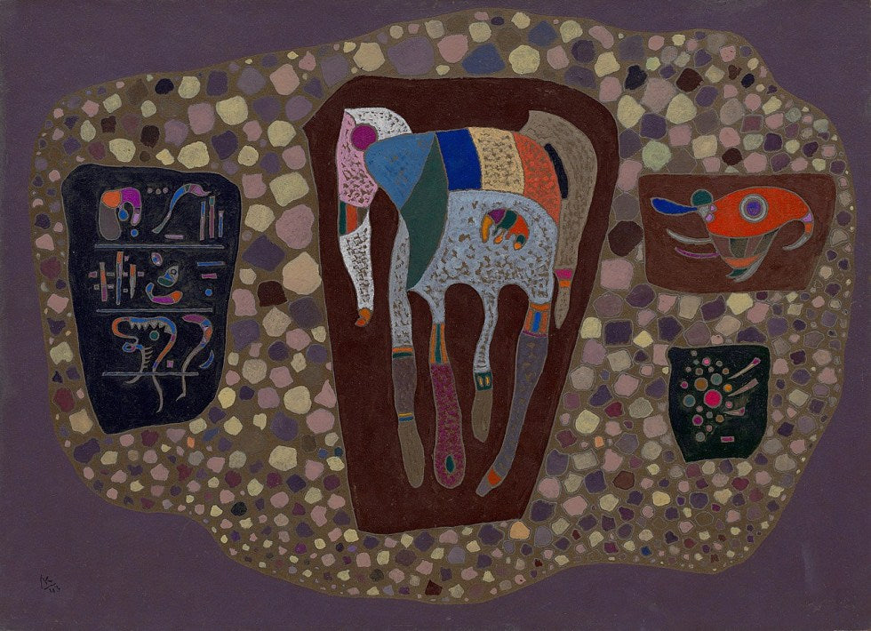 Reproduction du tableau « Fragments - Vassily Kandinsky » par Alpha Reproduction en peinture à l’huile